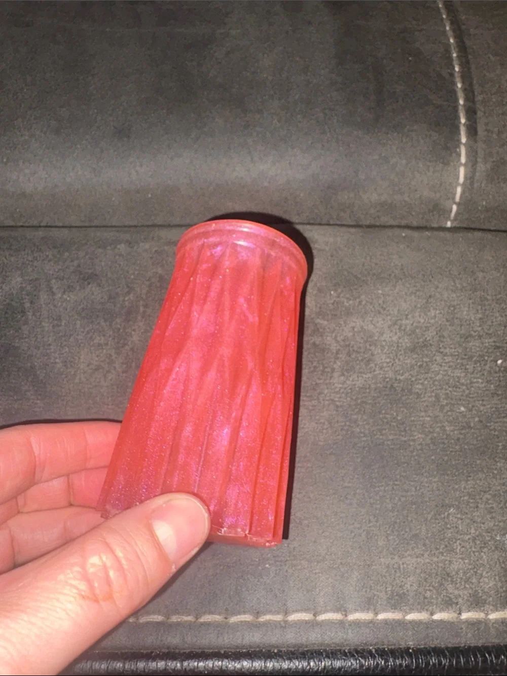 Shimmery Pink Decorative Resin Vase